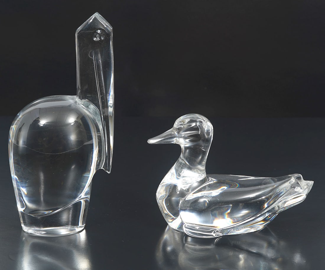 Baccarat Crystal Duck and Pelican Signed Figurines (1 of 5)