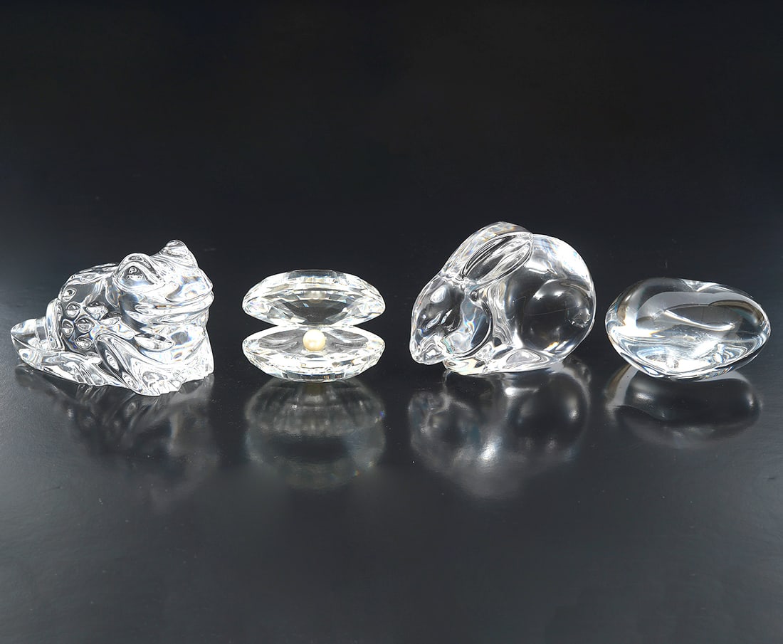 Four Figural Crystal Paperweights (1 of 8)