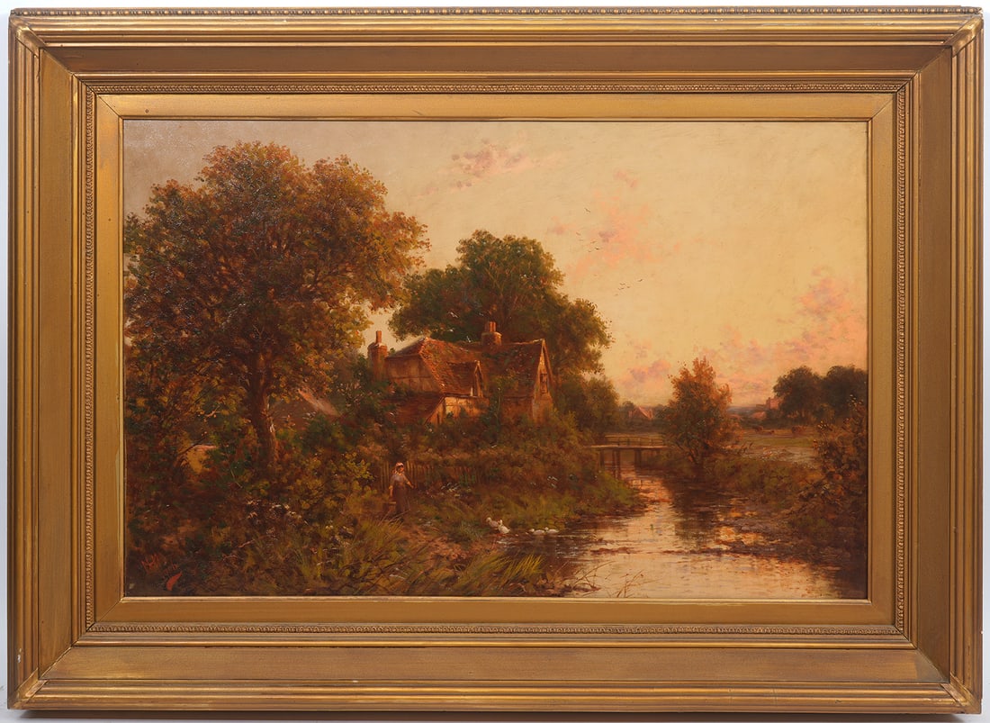 Henry Maidment Oil on Canvas Pastoral Scene (1 of 10)