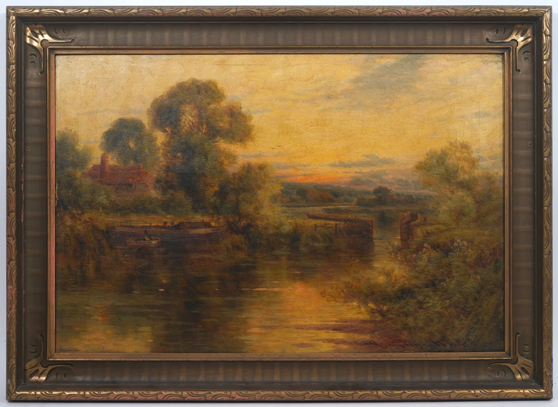 Henry Pennell Oil on Canvas Landscape Painting (1 of 9)
