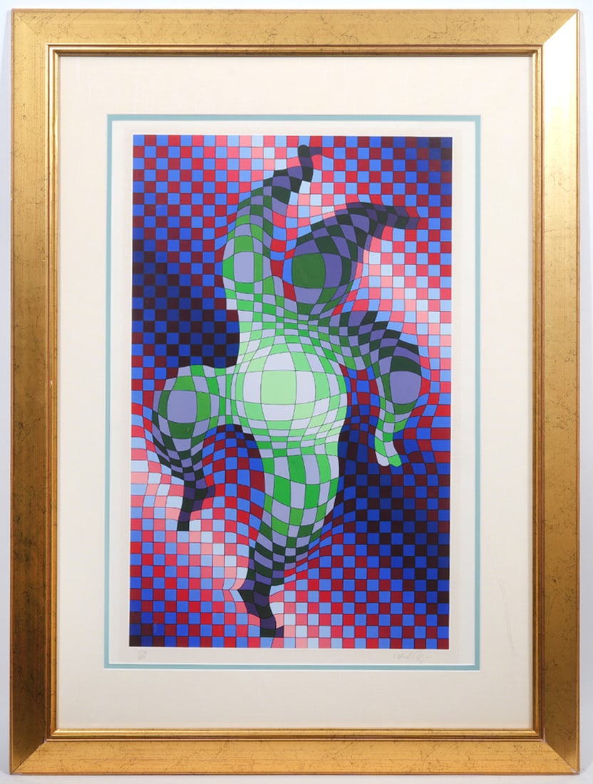 Victor Vasarely 'Dancing Clown' Serigraph S/N (1 of 6)
