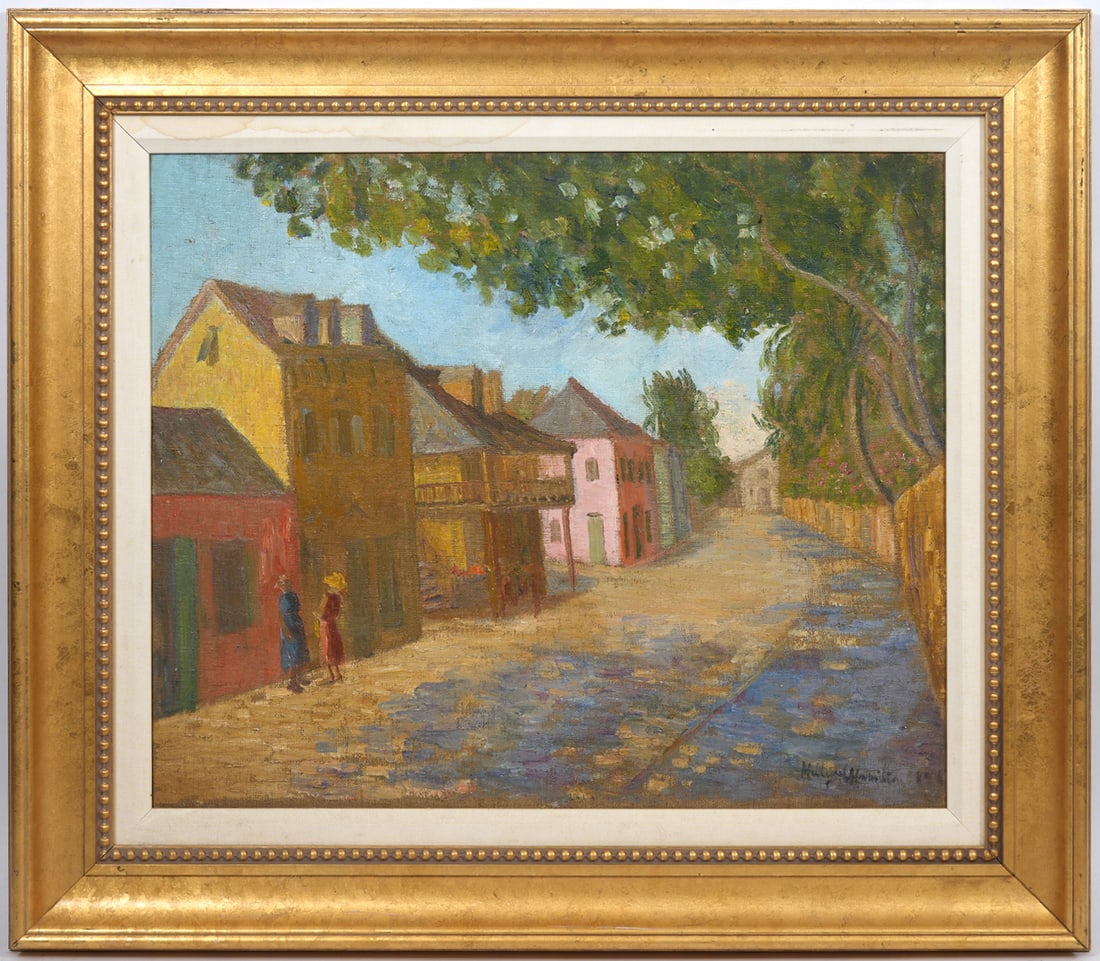 Hildegarde Hamilton Street Scene O/C Painting (1 of 9)
