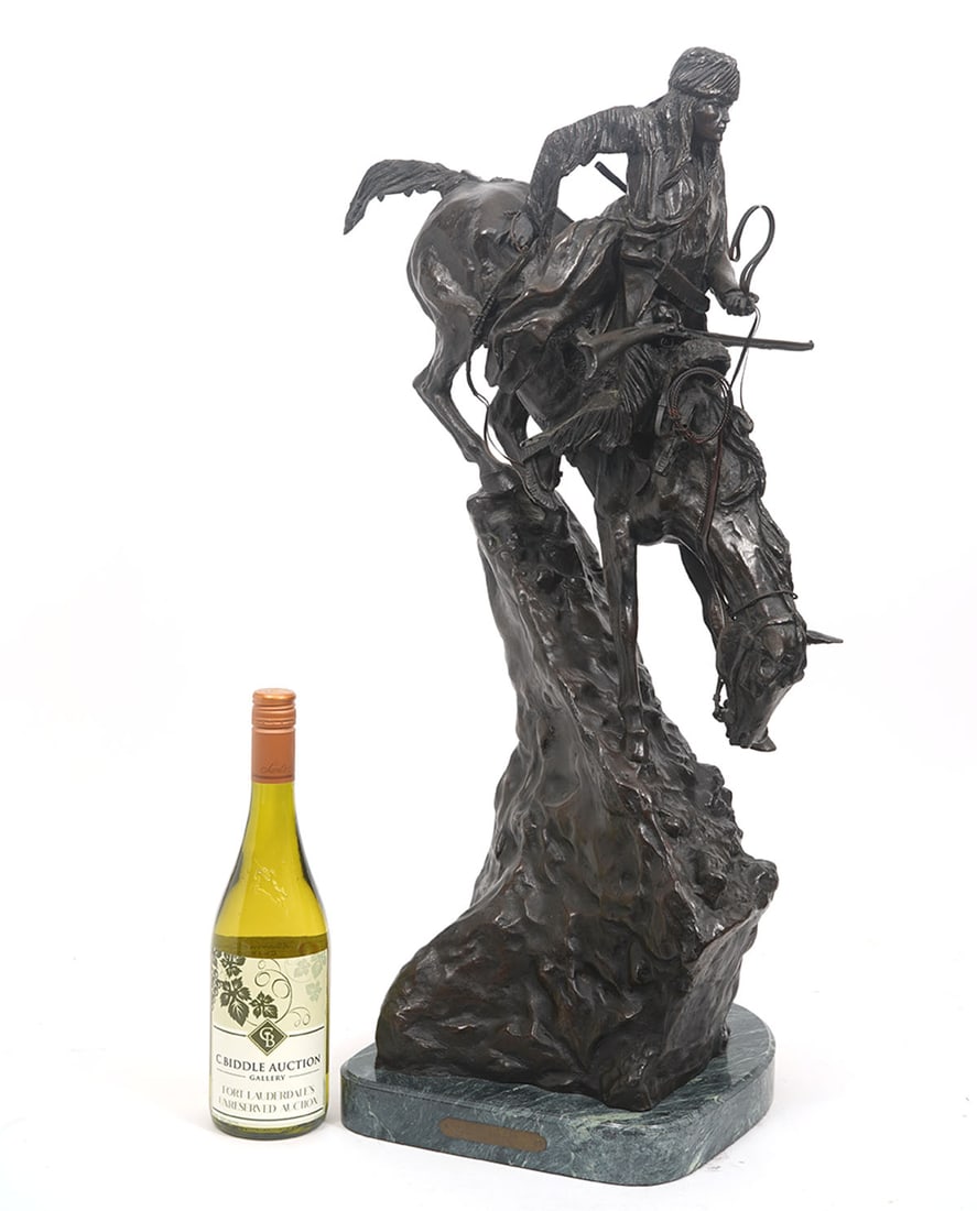 After Remington "Mountain Man" Bronze Sculpture (1 of 9)