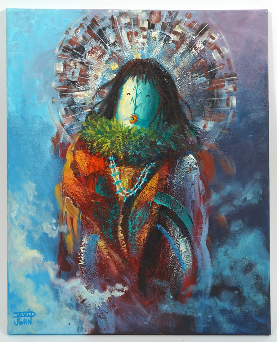 David John Navajo "December Fog" Painting (1 of 5)