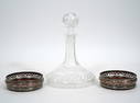 Waterford Decanter & Sterling Wine Coasters