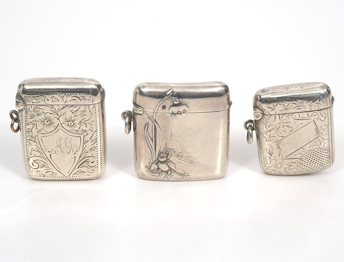 Three Silver Match Safes (1 of 4)