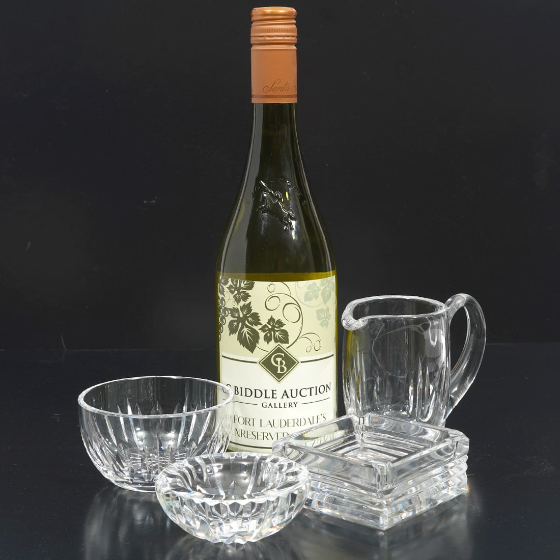 Group of Four Cut Crystal Objects (1 of 5)