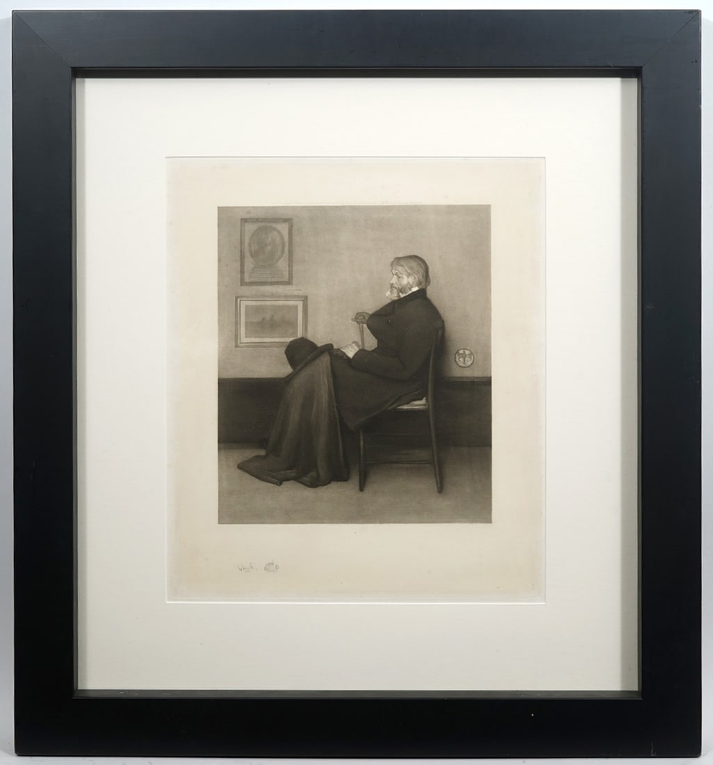 Etching of "Thomas Carlyle" Attributed to Whistler (1 of 5)