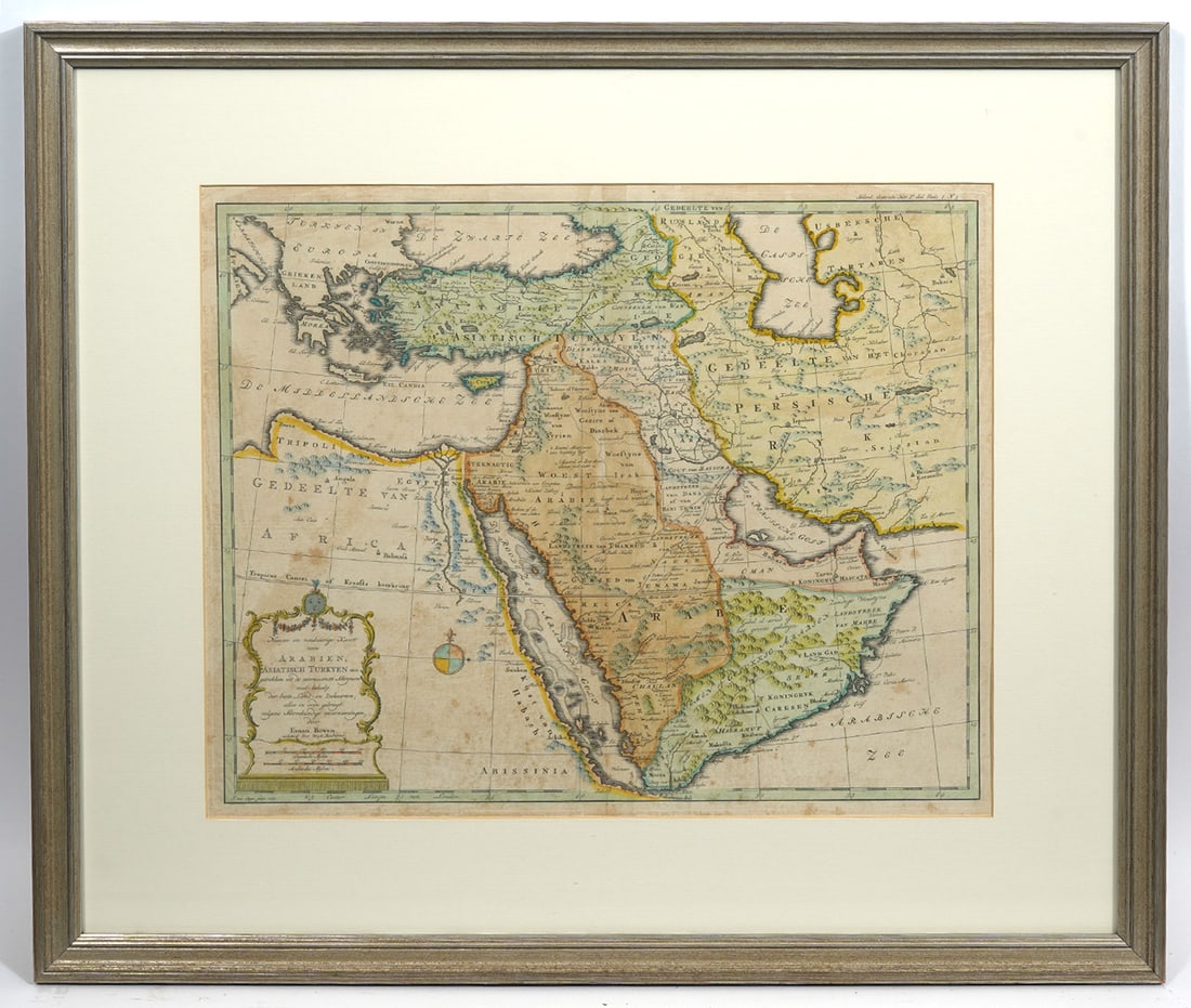 18th C. Map of Arabia by Emanuel Bowman (1 of 7)