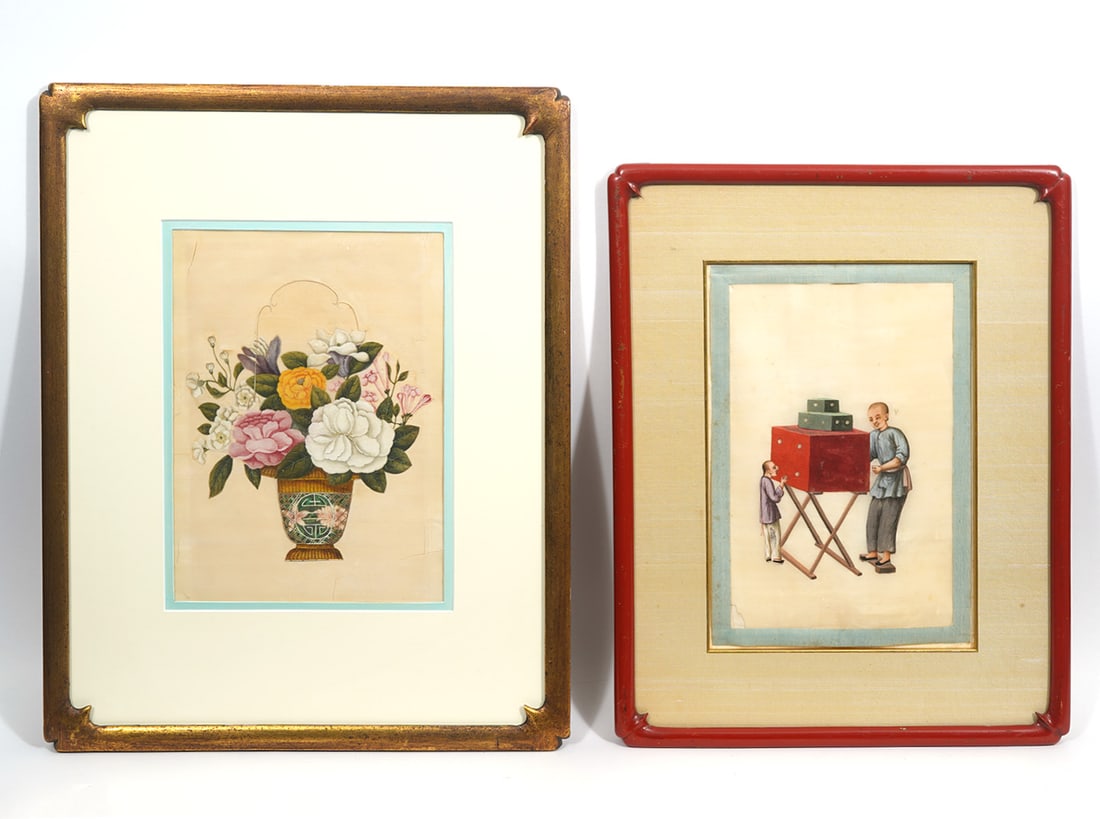 Chinese Gouache Paintings on Rice Paper (1 of 9)