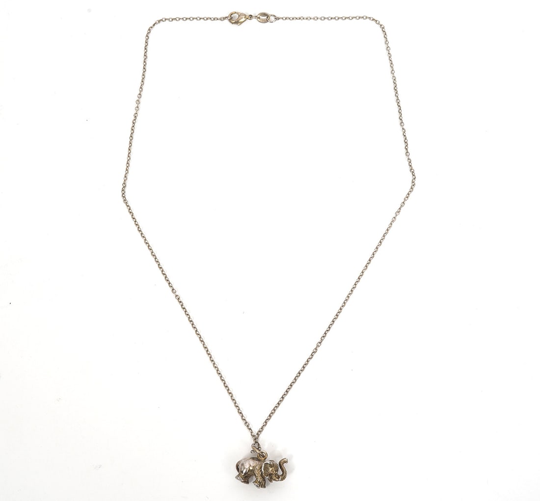 Tiffany & Co Sterling Elephant Pendant Necklace (1 of 4)