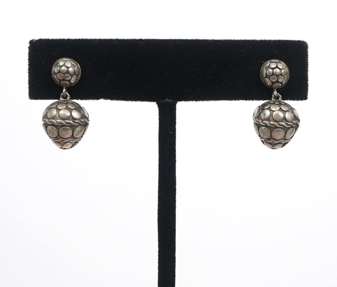 John Hardy Sterling Silver Dot Dangle Earrings (1 of 4)