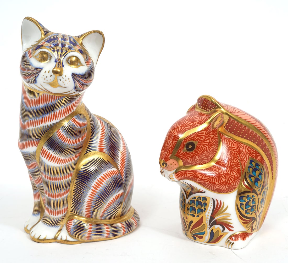 Royal Crown Derby Imari Cat and Squirrel (1 of 6)