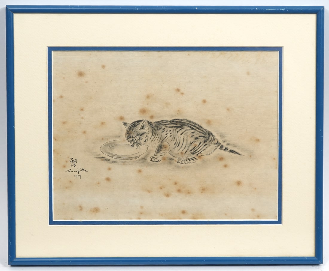 Leonard Tsuguharu Foujita Cat Etching (1 of 4)