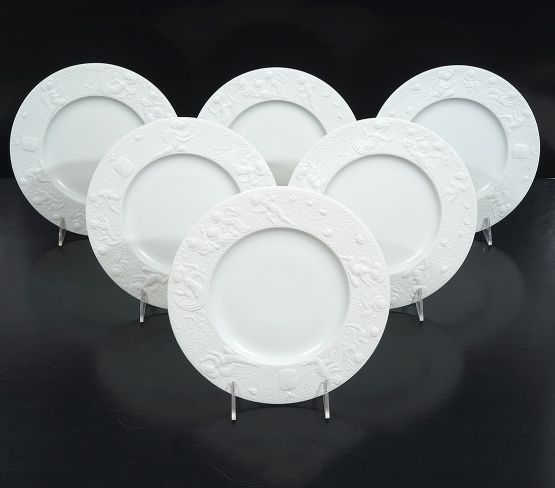6 Rosenthal "Magic Flute" Salad Plates (1 of 4)