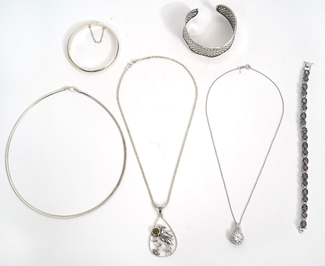 Group of 6 pcs Sterling Silver Jewelry (1 of 16)
