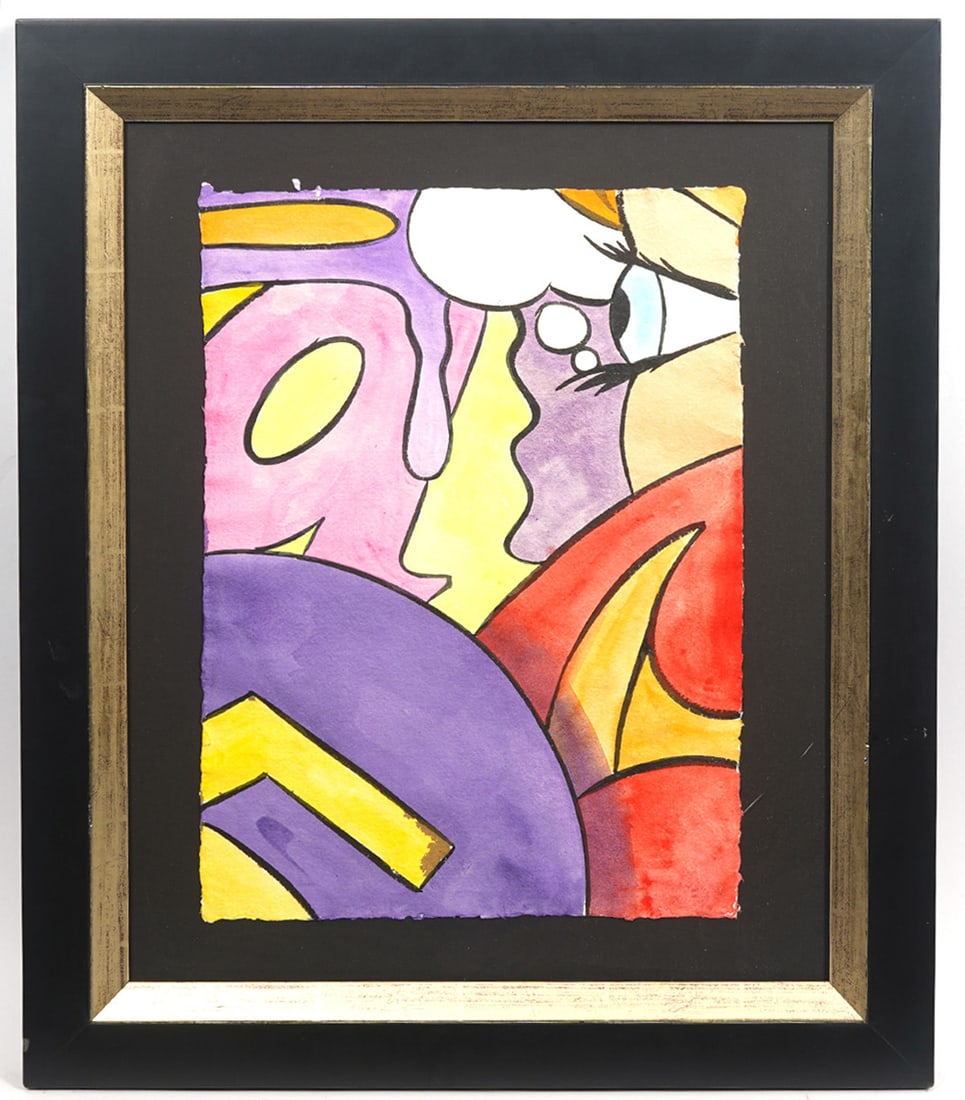 John "Crash" Matos Pop Art Watercolor on Paper (1 of 3)