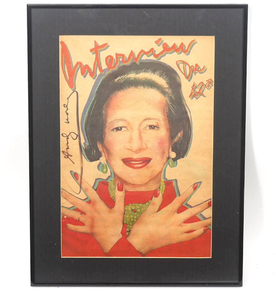 Andy Warhol Signed Interview Magazine Print (1 of 4)