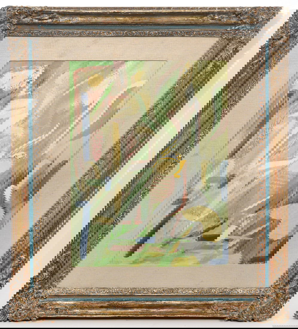 Abstract Gouache Signed Painting (1 of 5)