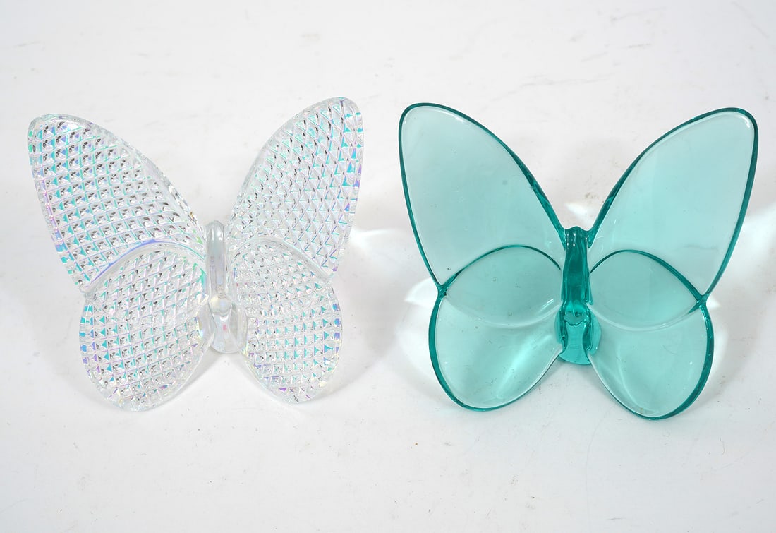Two Baccarat Crystal Butterfly Figures (1 of 3)