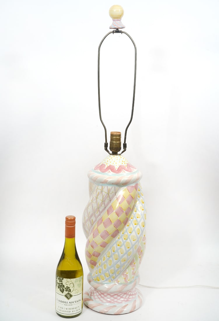 Mackenzie-Childs Painted Ceramic Lamp (1 of 5)