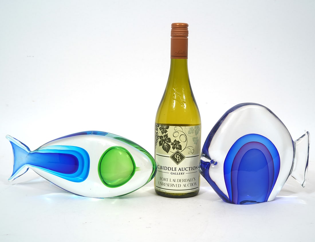 Two Italian Art Glass Fish Sculptures (1 of 9)