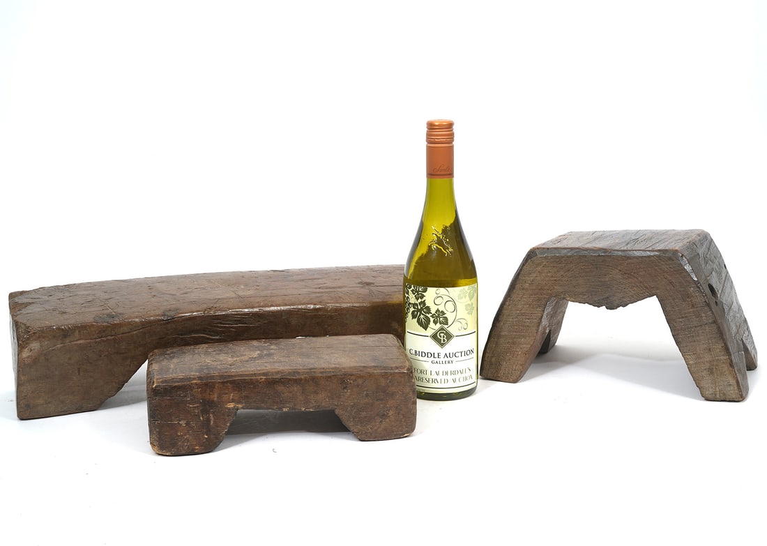 Three Chinese Vintage Carved Wood Pillows (1 of 12)