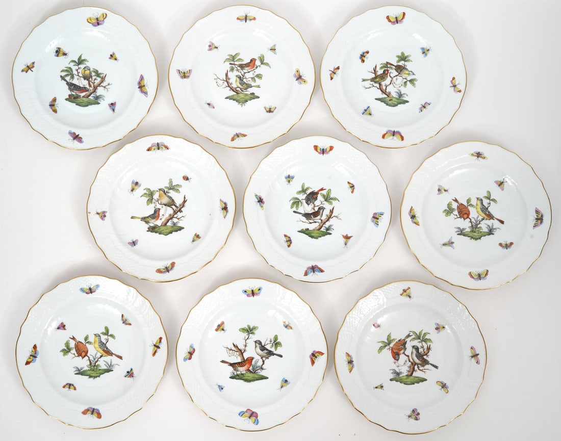 9 Herend Rothschild Dessert Plates (1 of 5)
