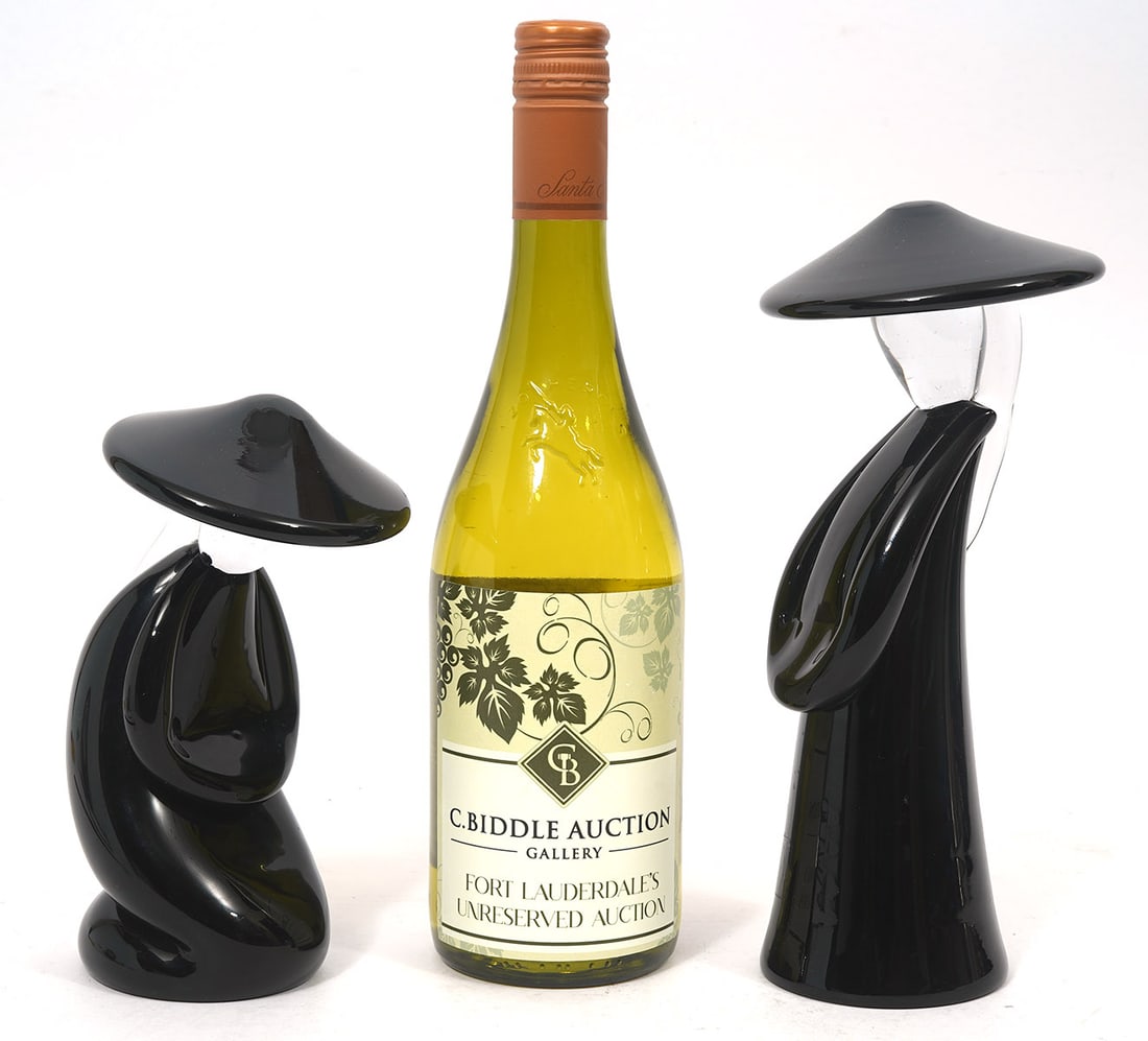 Two Murano Italian Glass Oriental Figures Signed (1 of 6)