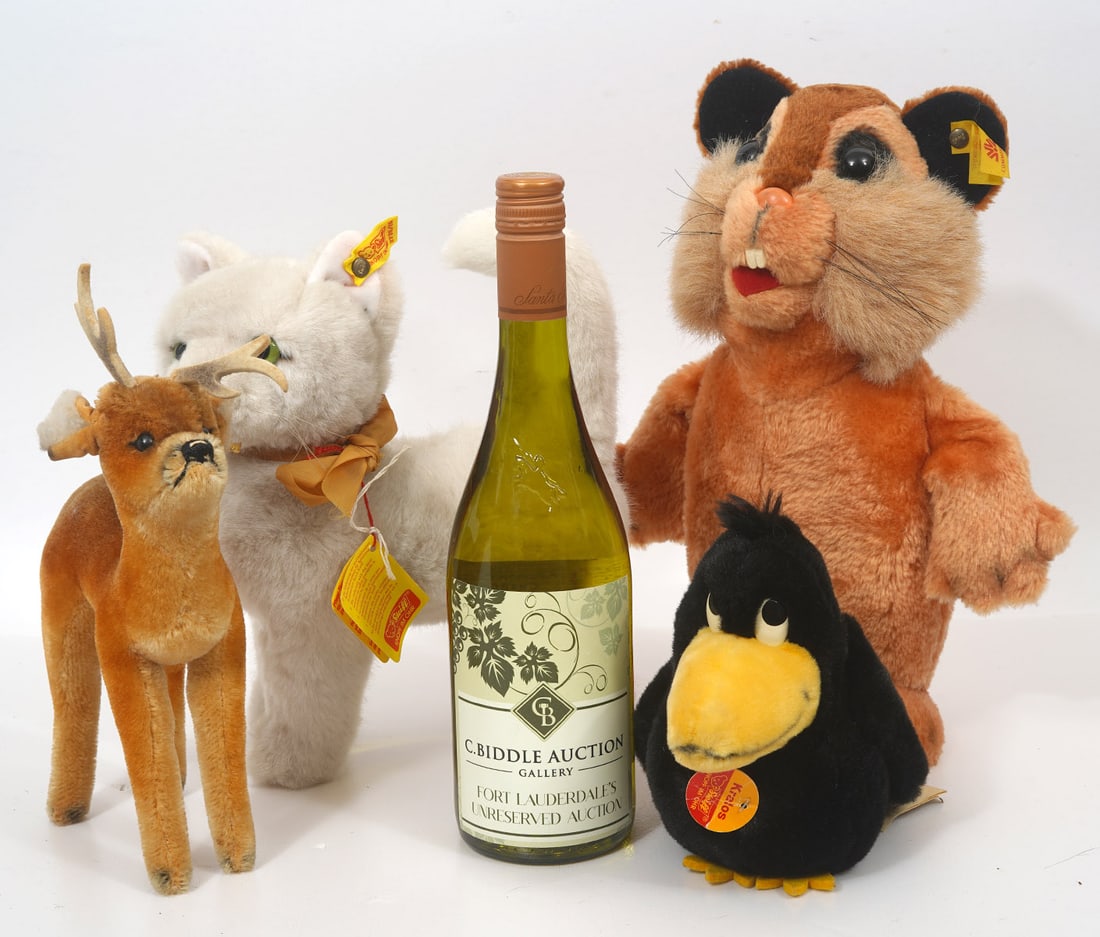 Four Steiff Toy StuffedAnimals (1 of 7)