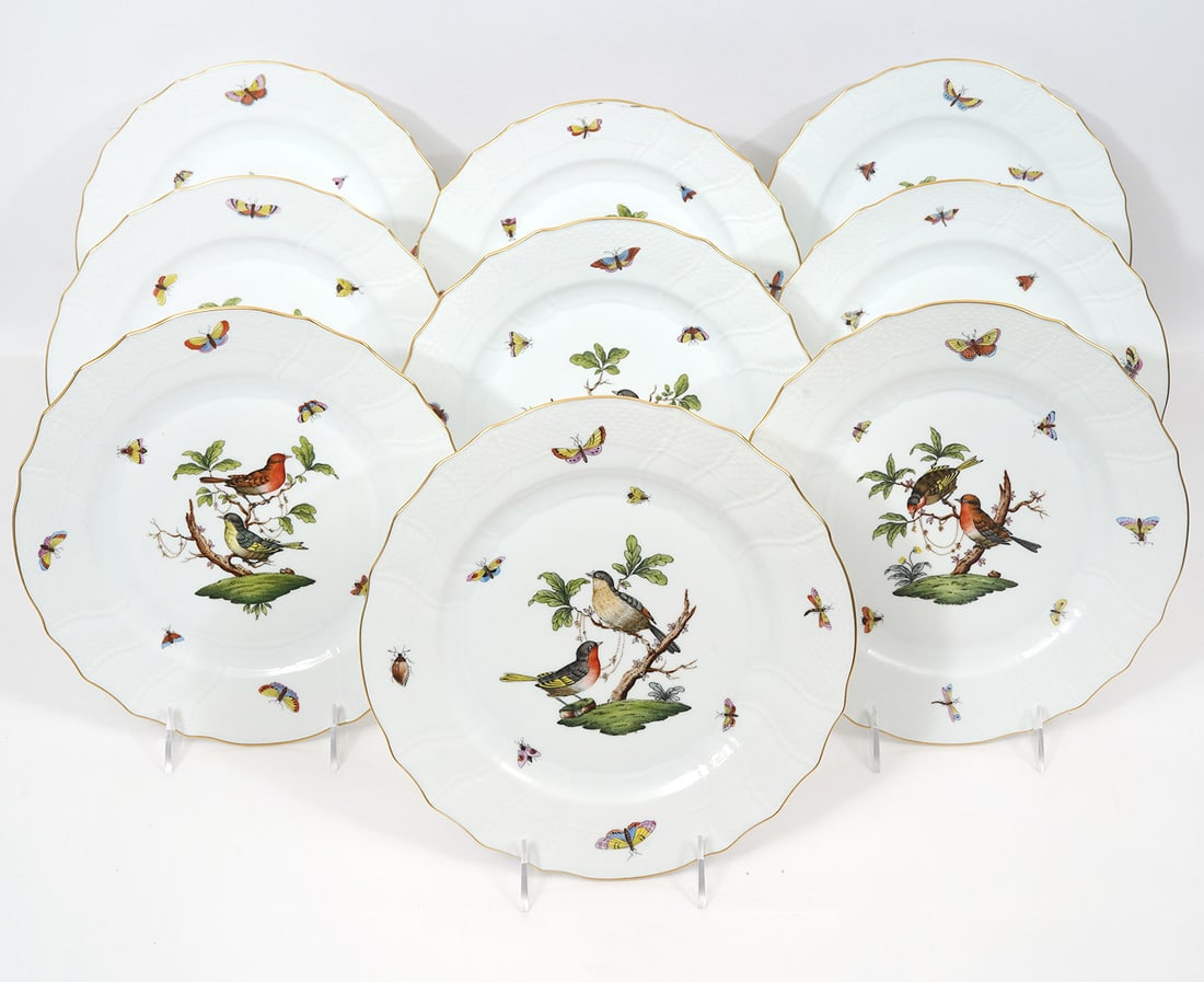 9 Herend Rothschild Dinner Plates (1 of 5)