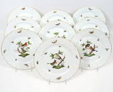 9 Herend Rothschild Dinner Plates