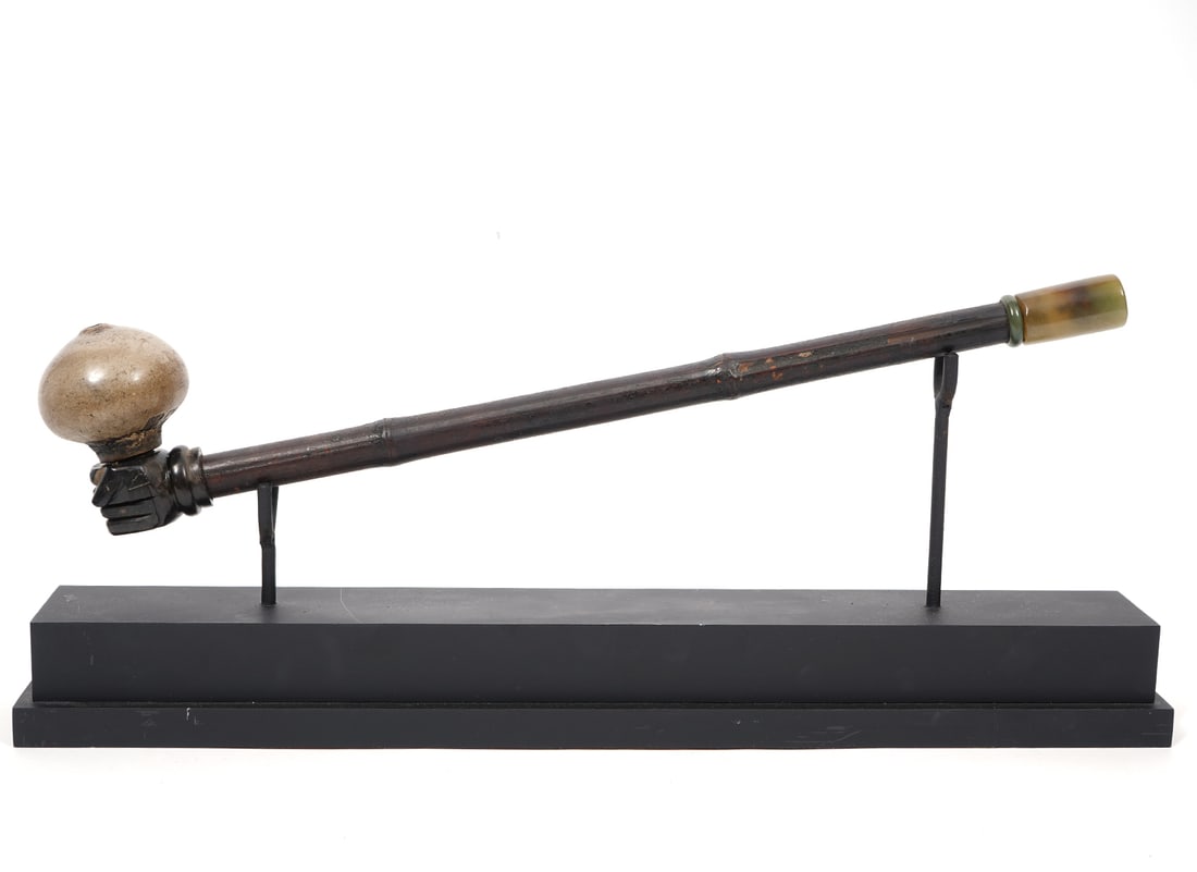 Antique Chinese Opium Pipe with Display Stand (1 of 7)