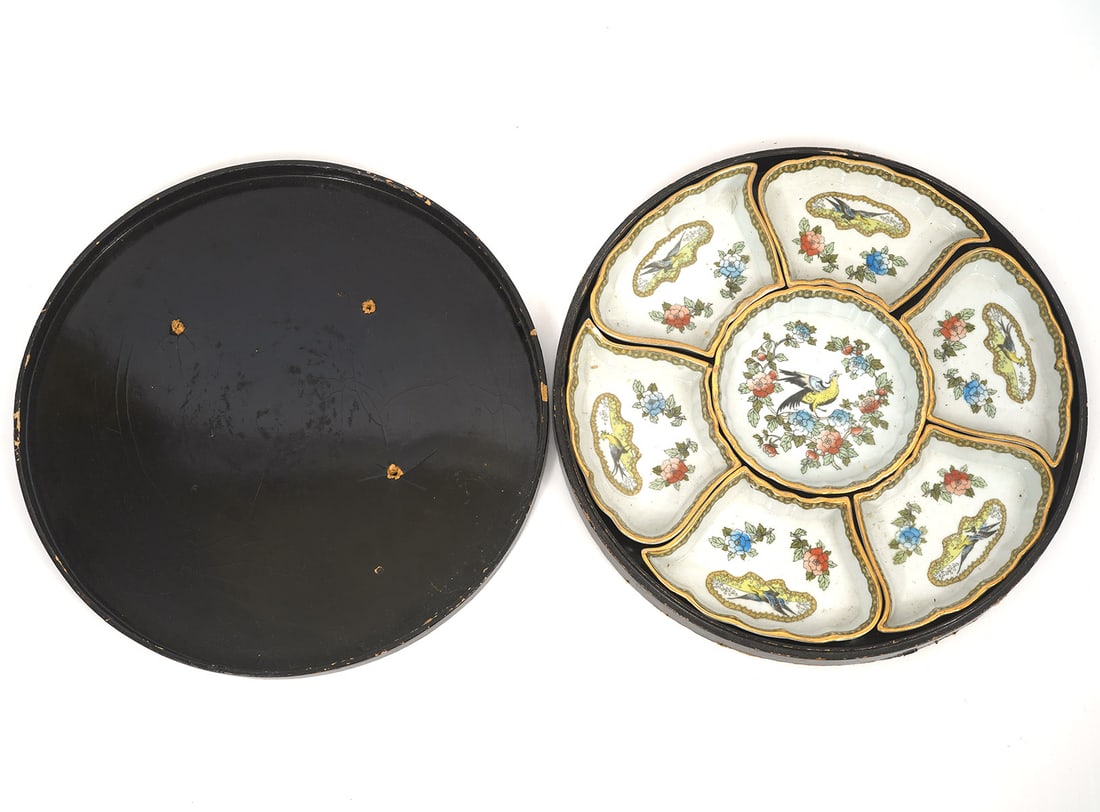 Nippon Painted Porcelain Sweet Meat Set (1 of 12)