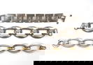 Three Sterling Silver Link Bracelets