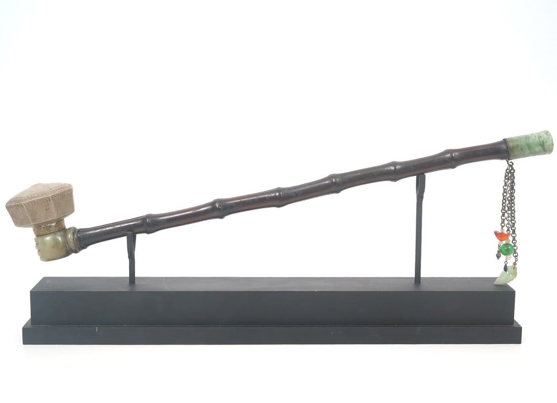 Antique Chinese Opium Pipe & Display Stand (1 of 9)