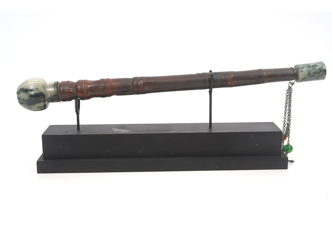 Antique Chinese Opium Pipe and Display Stand (1 of 6)