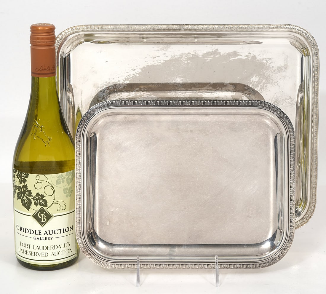 2 Christofle 'Malmaison' Sliver-Plate Trays (1 of 4)