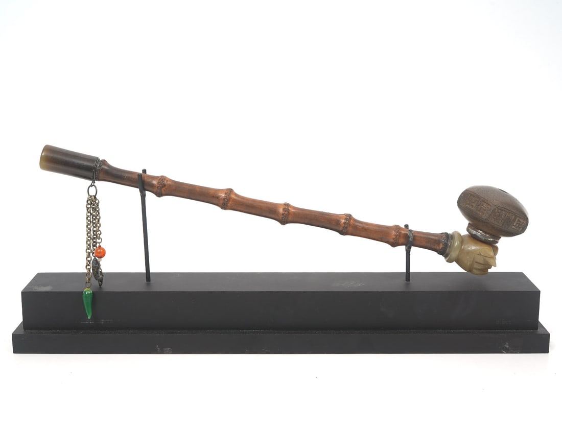 Antique Chinese Opium Pipe and Display Stand (1 of 7)