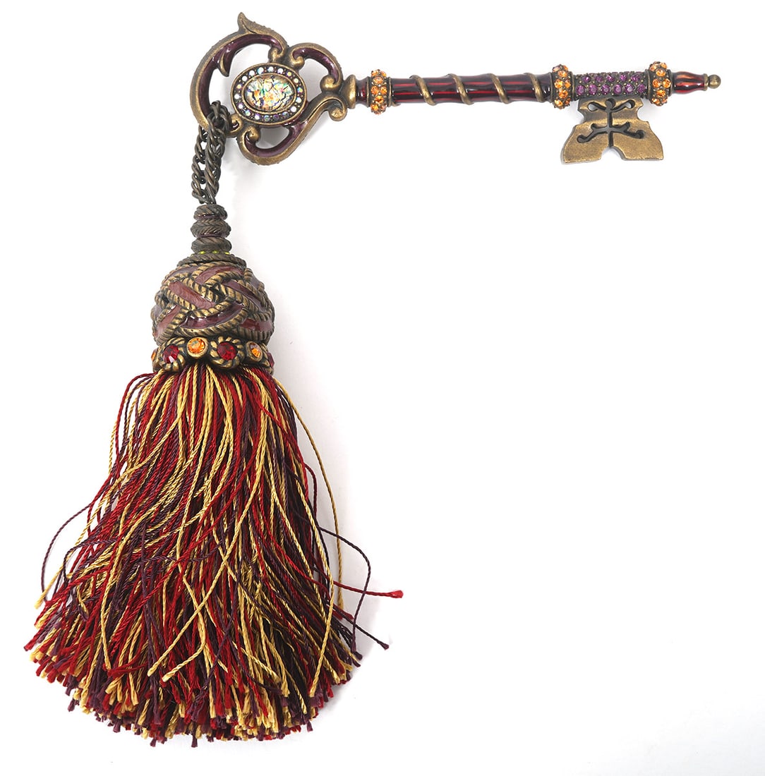 Jay Strongwater Enameled Skeleton Key with Tassel (1 of 7)