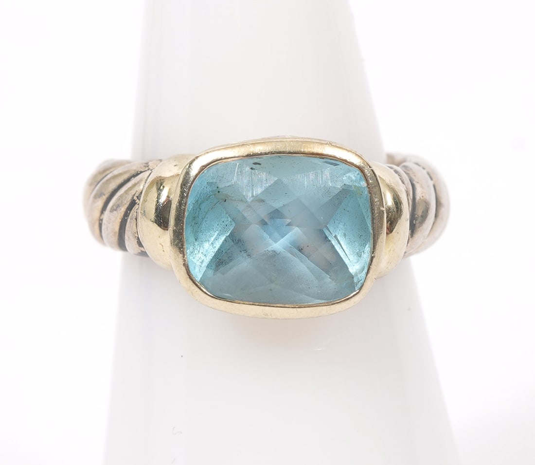 David Yurman Sterling Silver and Topaz Ring (1 of 7)