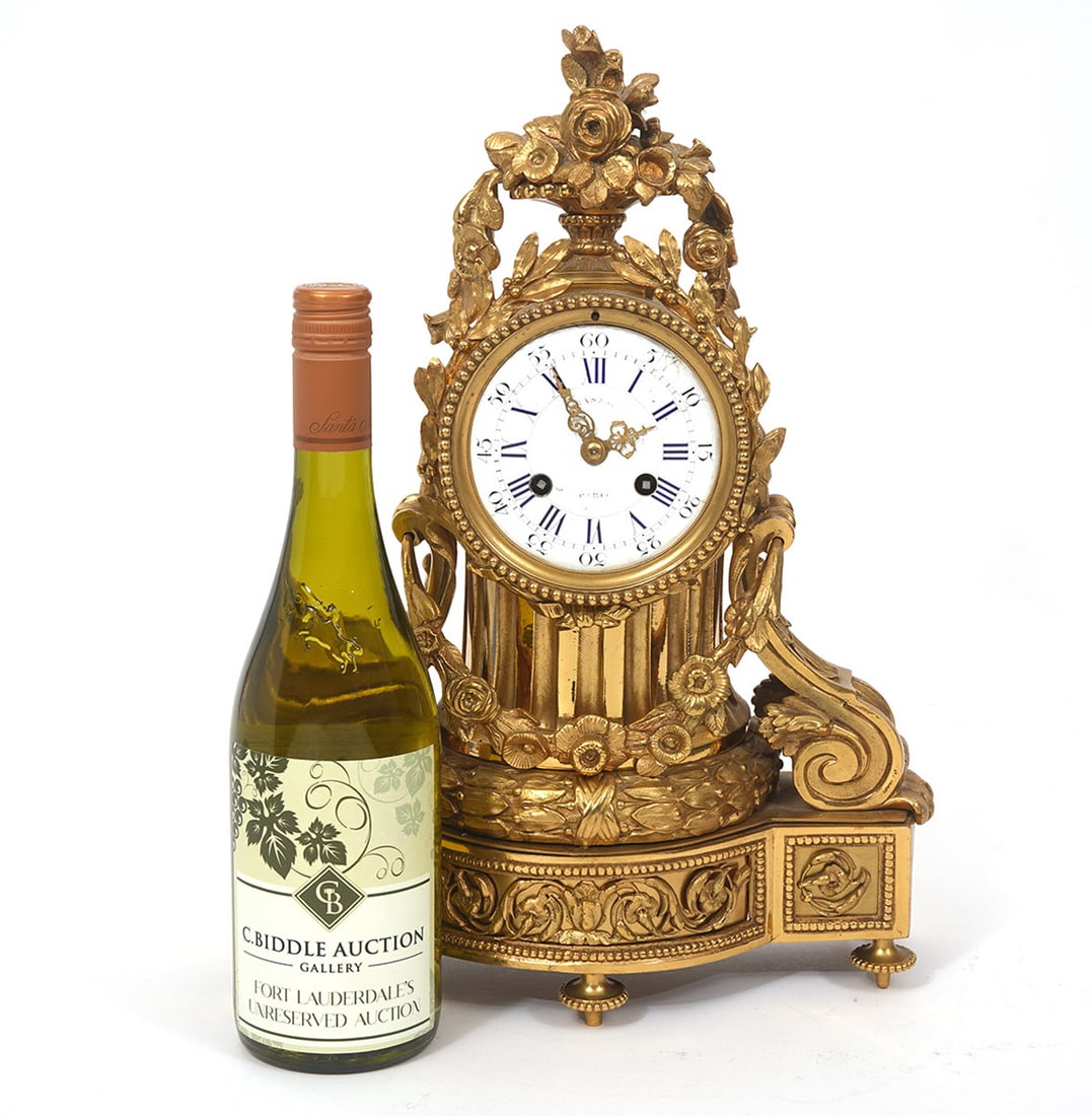 Decorative Gilt Neo-Classical Style Mantle Clock (1 of 9)