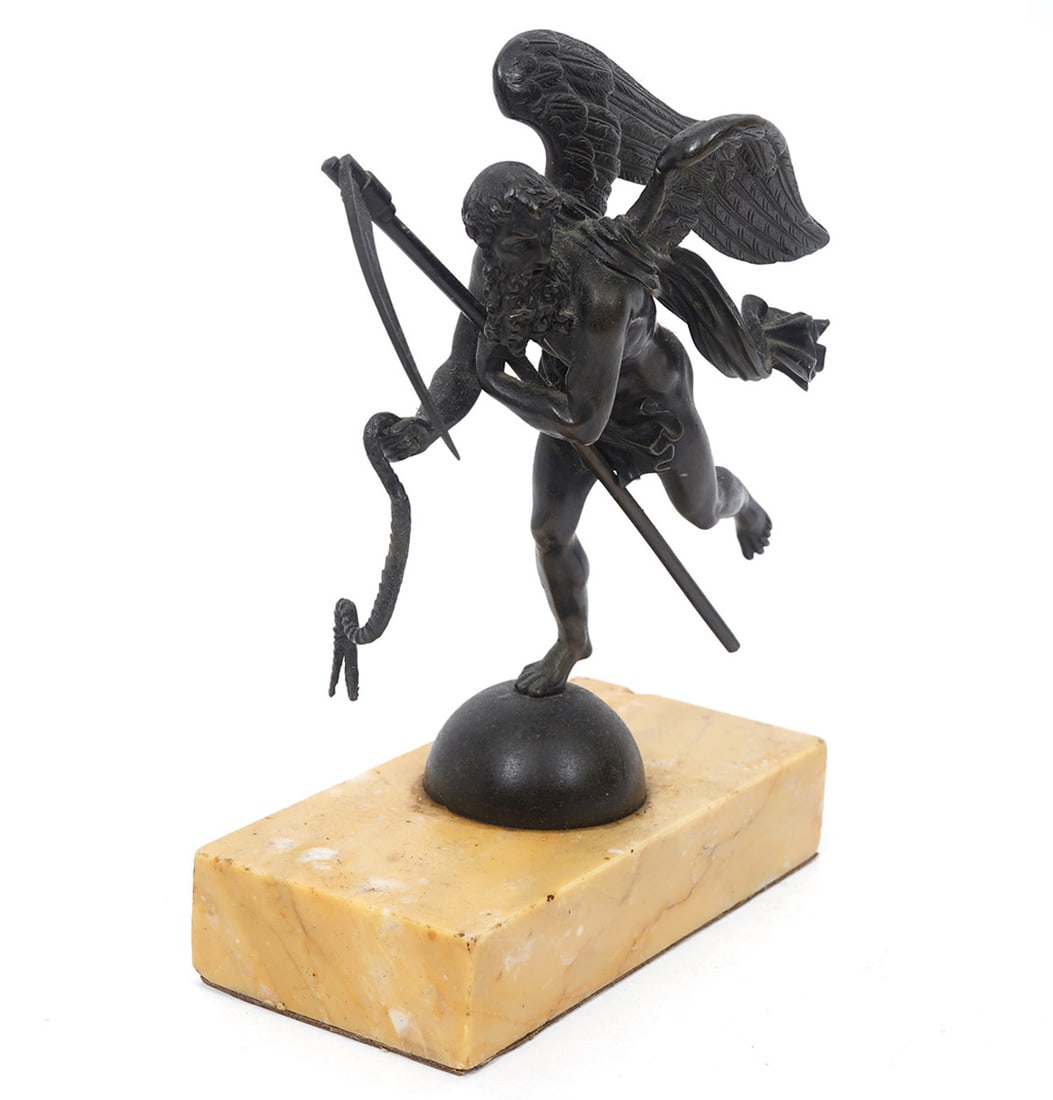 Italian Grand Tour Bronze of Chronos Marble Base (1 of 8)