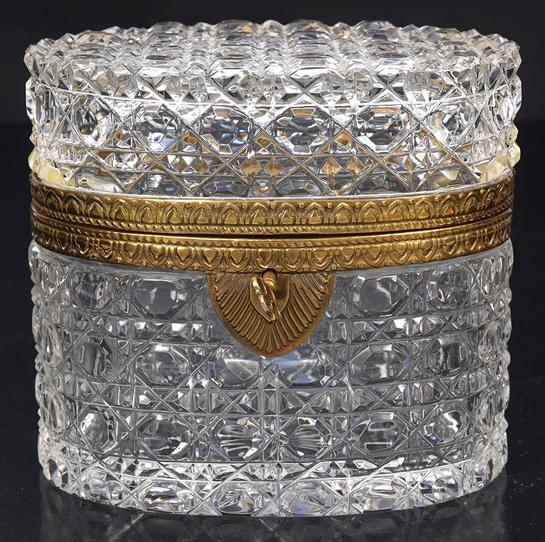 French Cut-Crystal Bronze Mount Vanity Box (1 of 6)