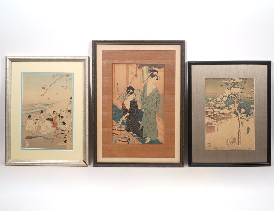 Three Japanese Woodblock Prints (1 of 11)