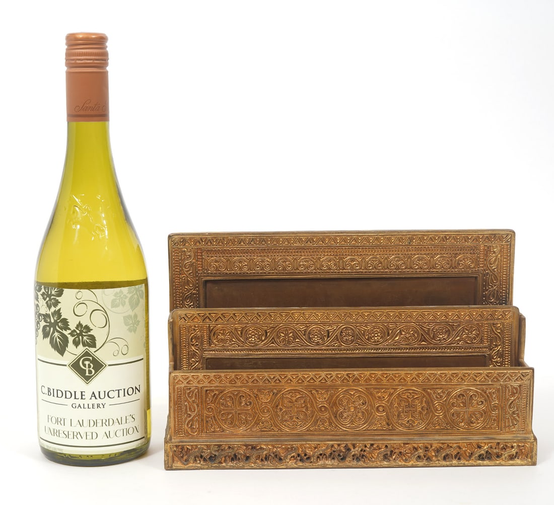 Tiffany Studios Gilt Bronze Letter Holder (1 of 7)