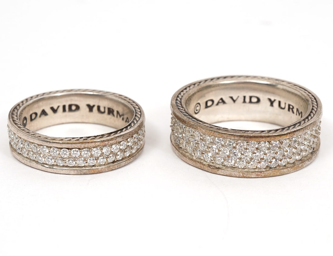 2 David Yurman Sterling Wedding Bands / Rings (1 of 6)