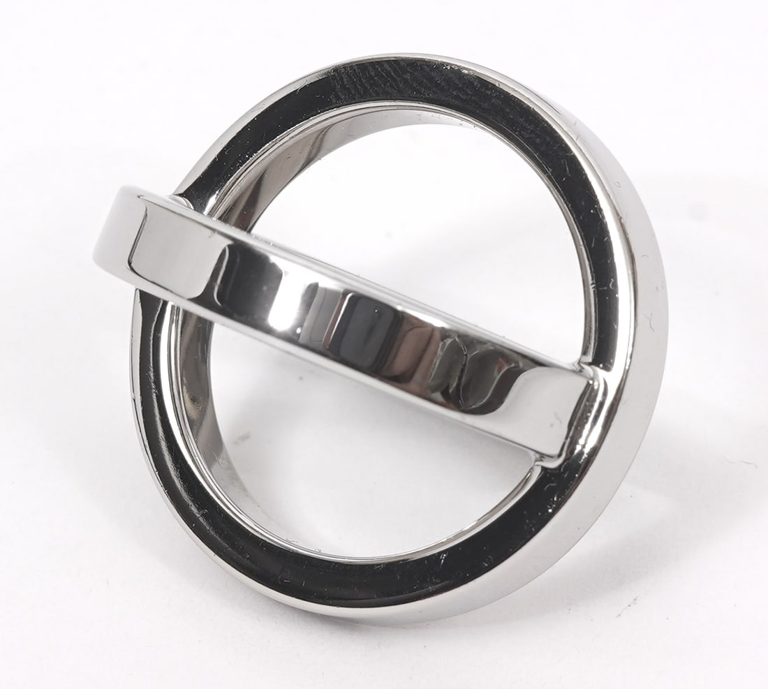 Hermes Double Silver Scarf Ring (1 of 5)