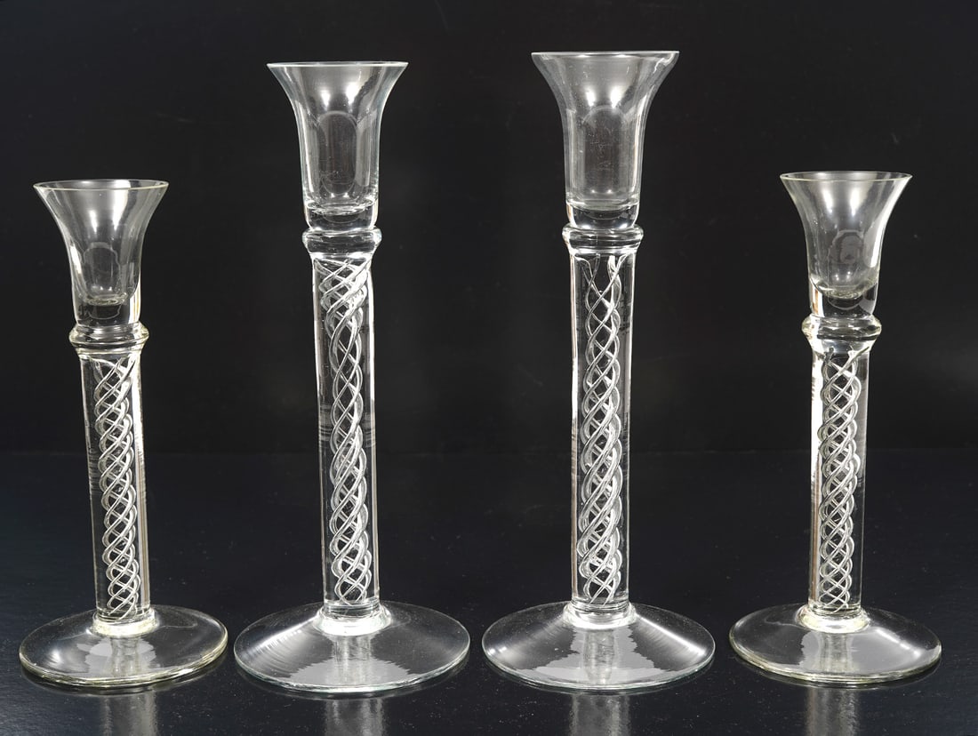 Two Pairs Decorative Crystal Candlesticks (1 of 3)