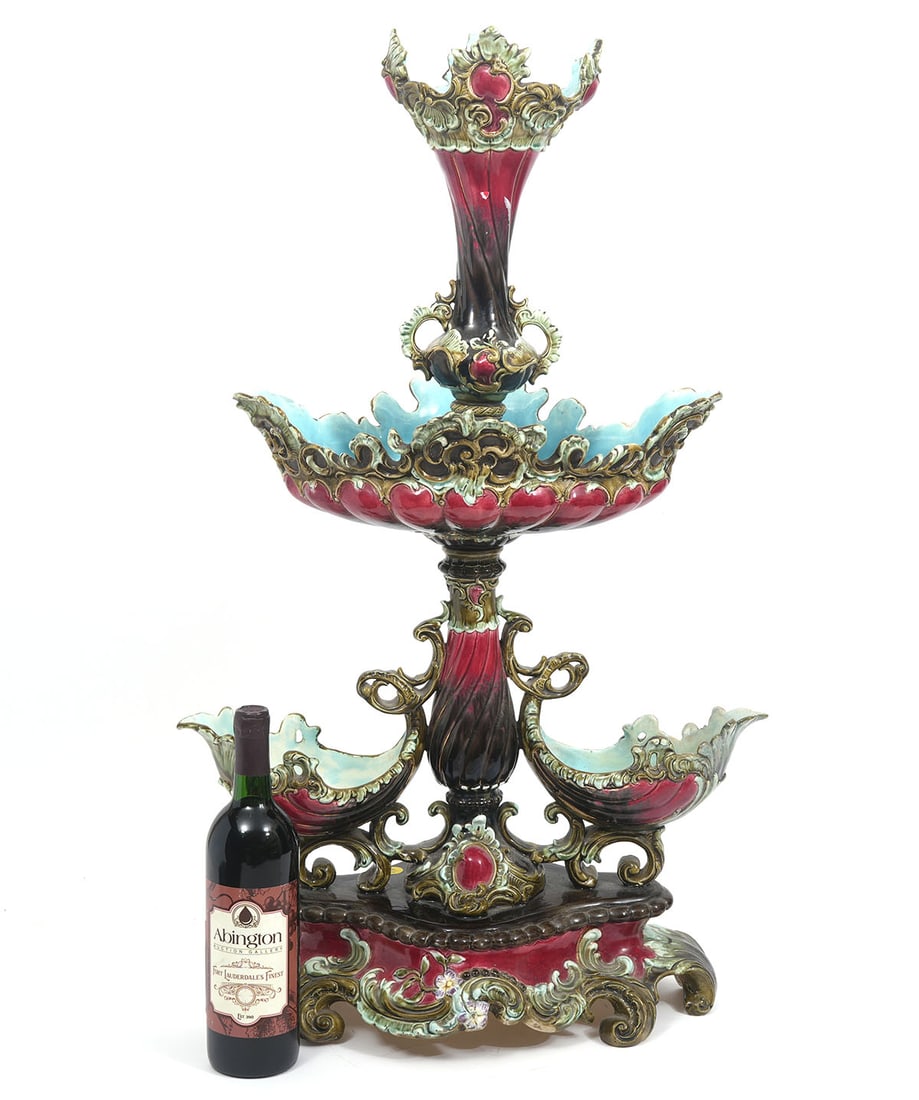 Majolica Large Ceramic Centerpiece (1 of 12)